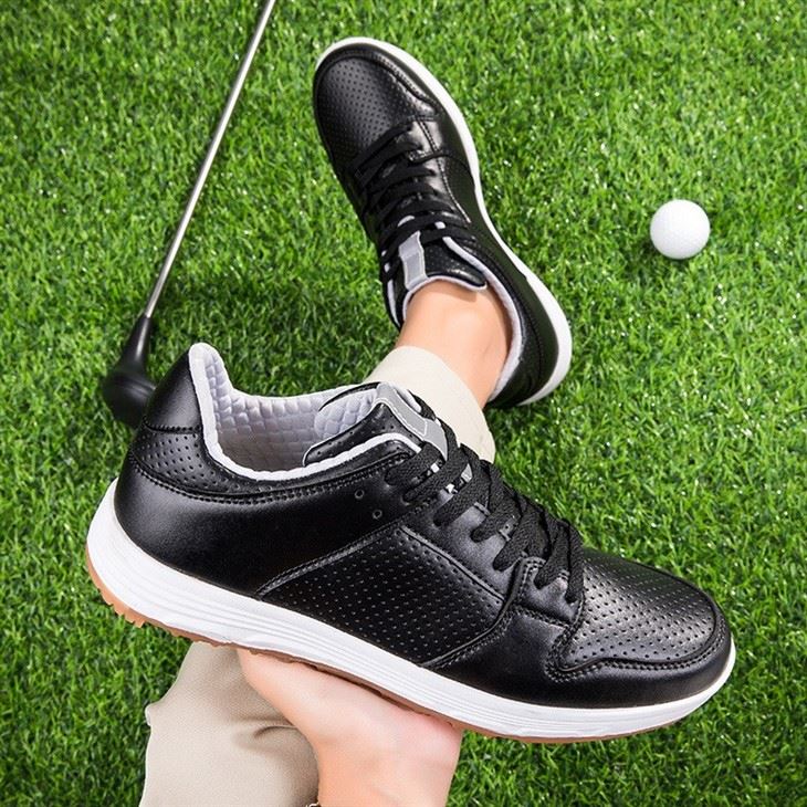 Mens Black Dingless Golf Shoes