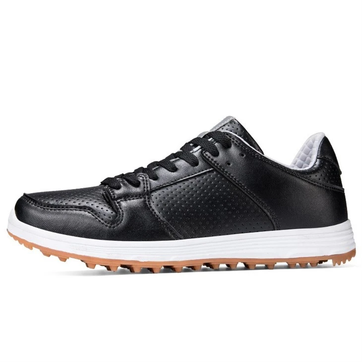 Mens Black Dingless Golf Shoes